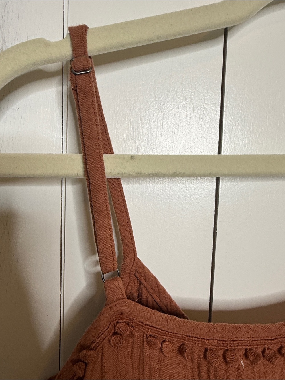 Z Supply Rust Button-Front Mini Dress with Spaghetti Straps - Picture 10 of 12